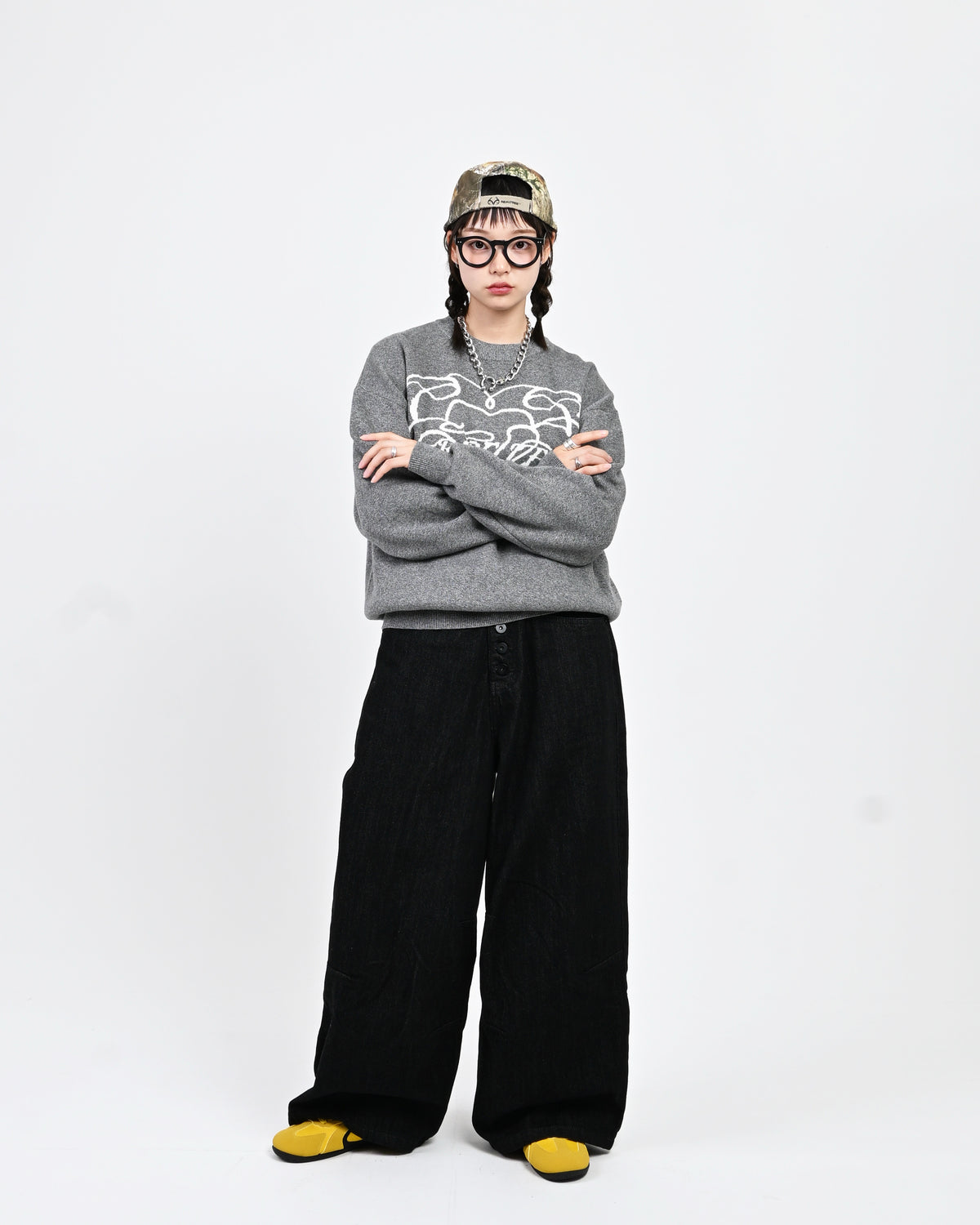 完売】 オールブラックボタンフライデニム L2113