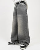 【10日以内お届け】ウォッシュドクラックバギーデニム L2085