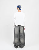 【10日以内お届け】ウォッシュドクラックバギーデニム L2085