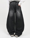 【10日以内お届け】ウォッシュドステッチバルーンデニム L2090