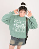 【10日以内お届け】 クルーネックメランジニット L2144