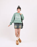 【10日以内お届け】 クルーネックメランジニット L2144