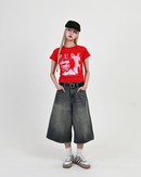 【10日以内お届け】バンブーデニムショーツ L2120