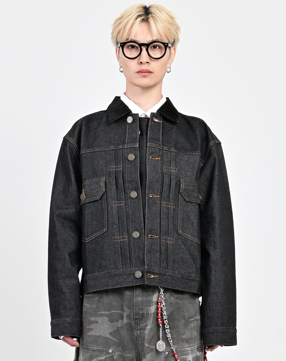 10日以内お届け】コーデュロイカラーリジットデニムジャケット L2155