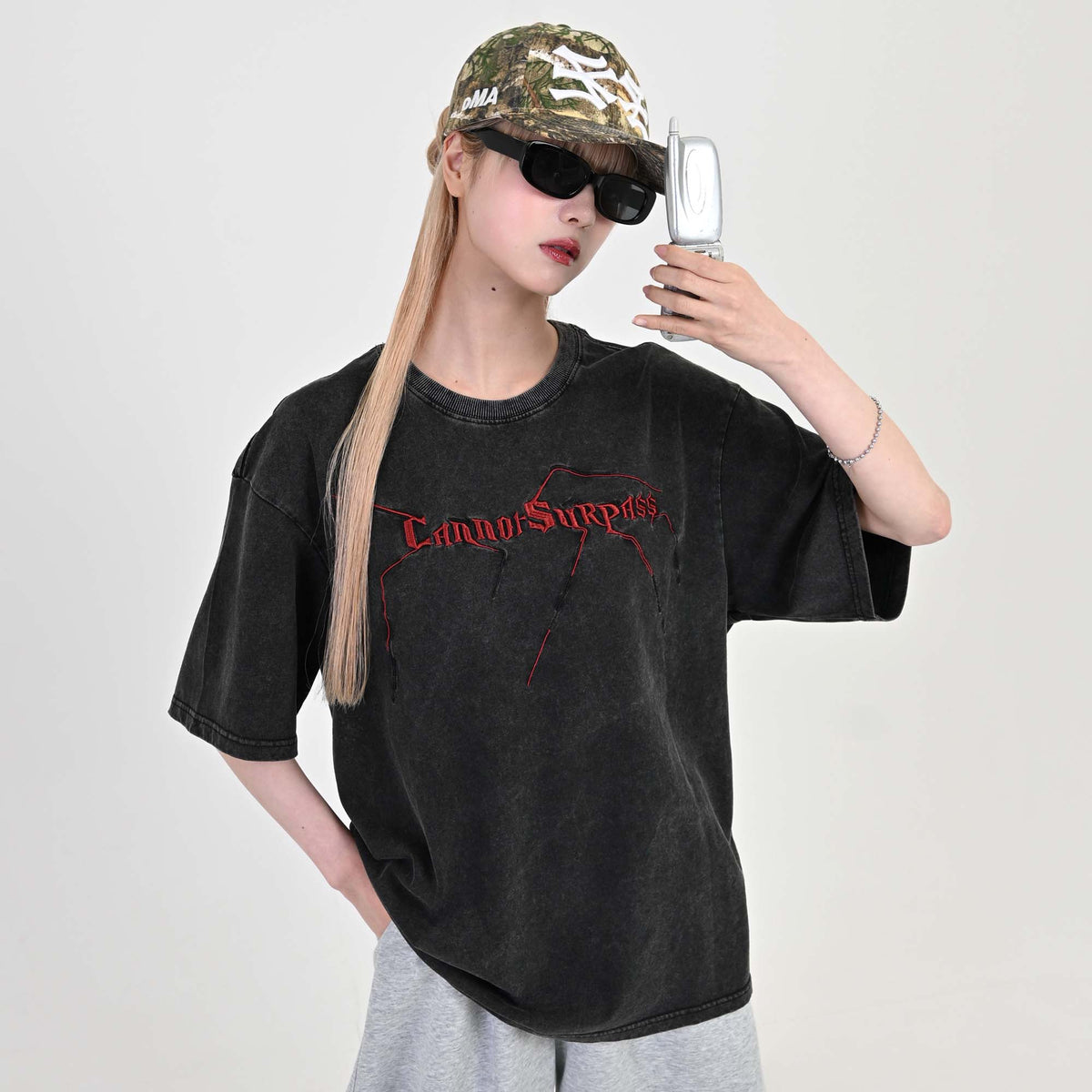 7日以内お届け】ウォッシュドヴィンテージビッグTシャツ L1119