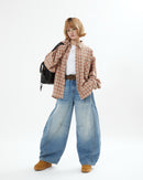 【10日以内お届け】ウォッシュドステッチバルーンデニム L2090