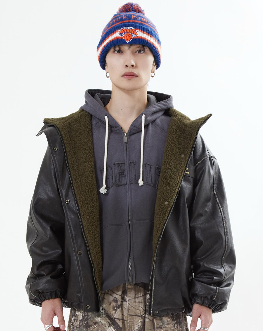 予約販売】リバーシブルPUレザージャケット L2084