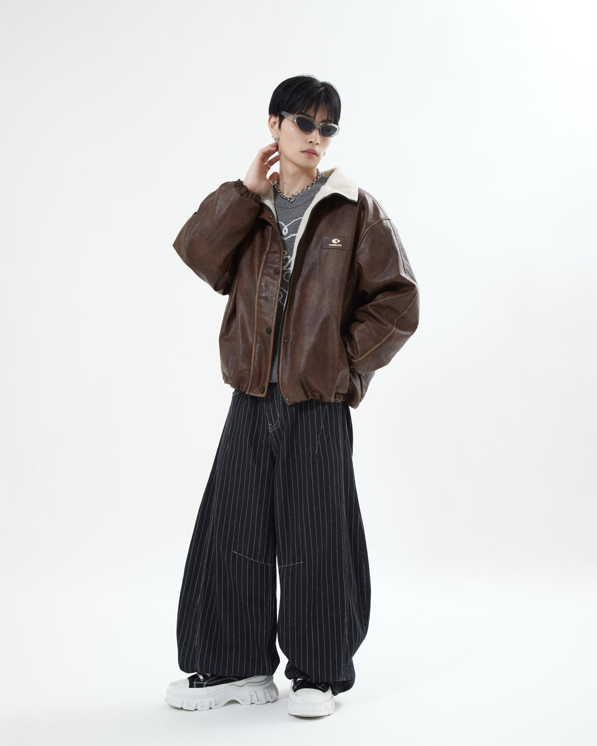 10日以内お届け】リバーシブルPUレザージャケット L2084