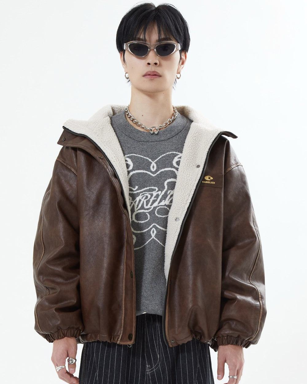 10日以内お届け】リバーシブルPUレザージャケット L2084