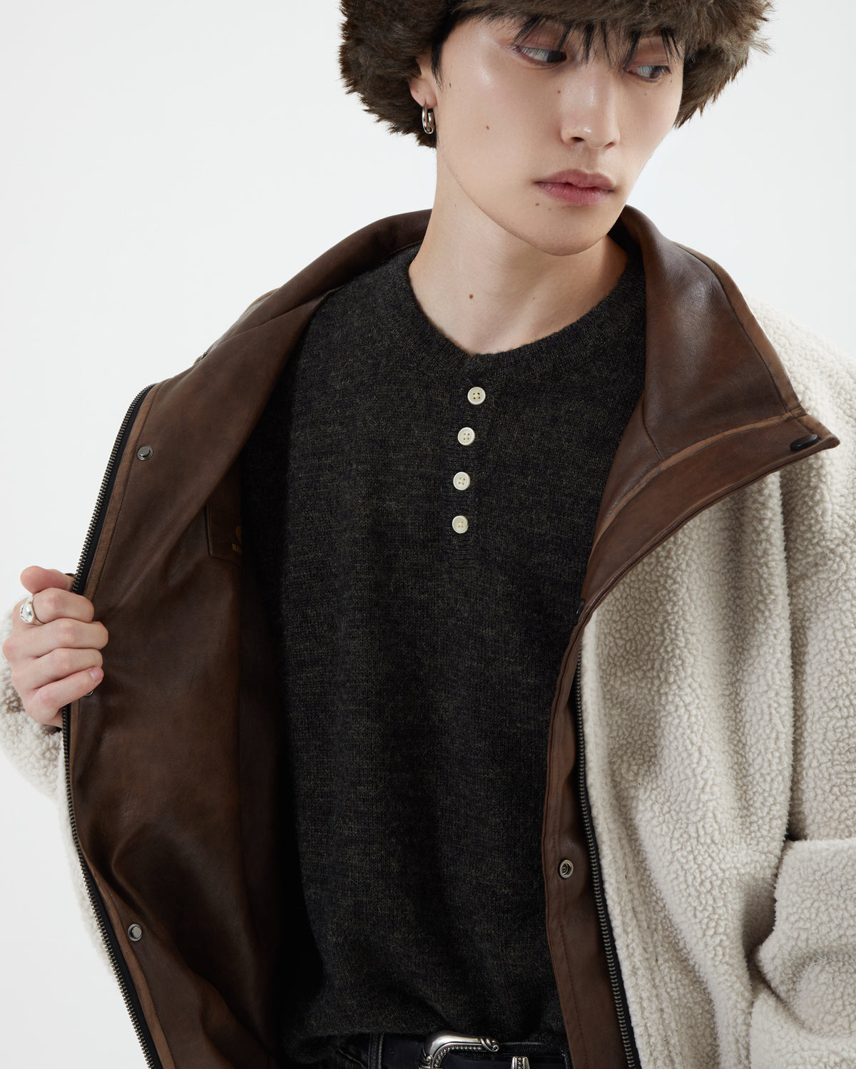 10日以内お届け】リバーシブルPUレザージャケット L2084