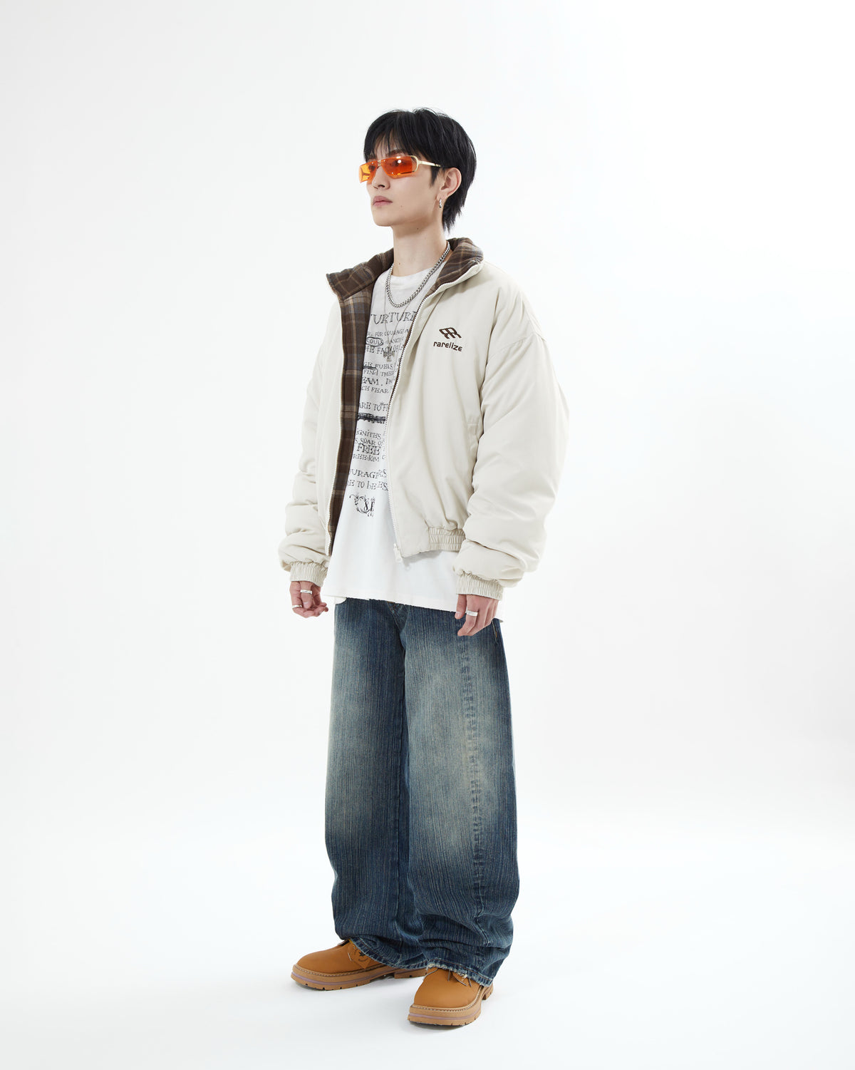 10日以内お届け】リバーシブルチェックアウター L2142