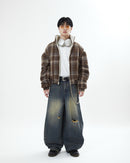 【10日以内お届け】リバーシブルチェックアウター L2142