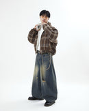 【10日以内お届け】リバーシブルチェックアウター L2142