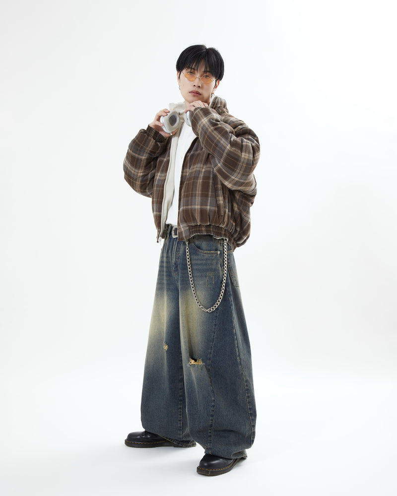 【10日以内お届け】リバーシブルチェックアウター L2142