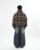 【10日以内お届け】リバーシブルチェックアウター L2142