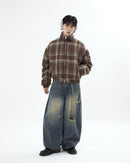 【10日以内お届け】リバーシブルチェックアウター L2142