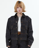 【10日以内お届け】コーデュロイカラーリジットデニムジャケット L2155