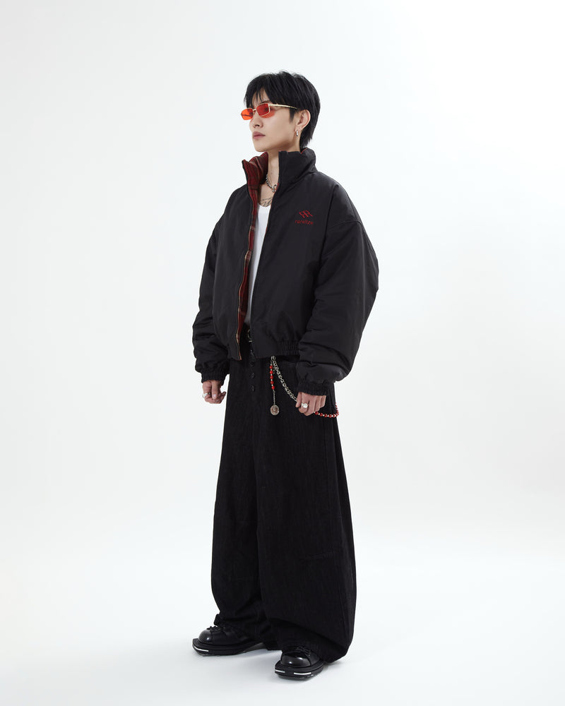 【10日以内お届け】リバーシブルチェックアウター L2142