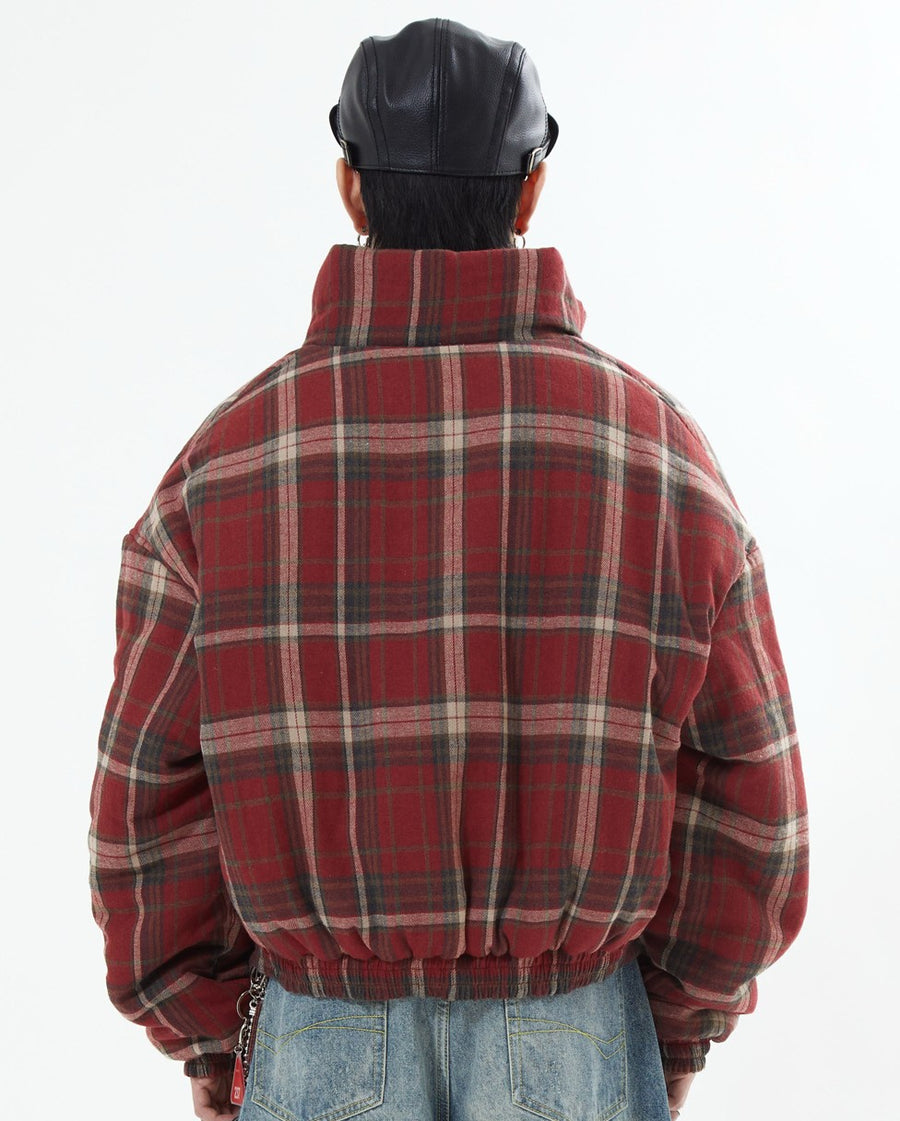 新品 地底人 リバーシブルチェックアウター L2142 10日以内お届け】リバーシブルチェックアウター L2142