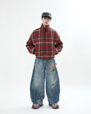 【10日以内お届け】リバーシブルチェックアウター L2142