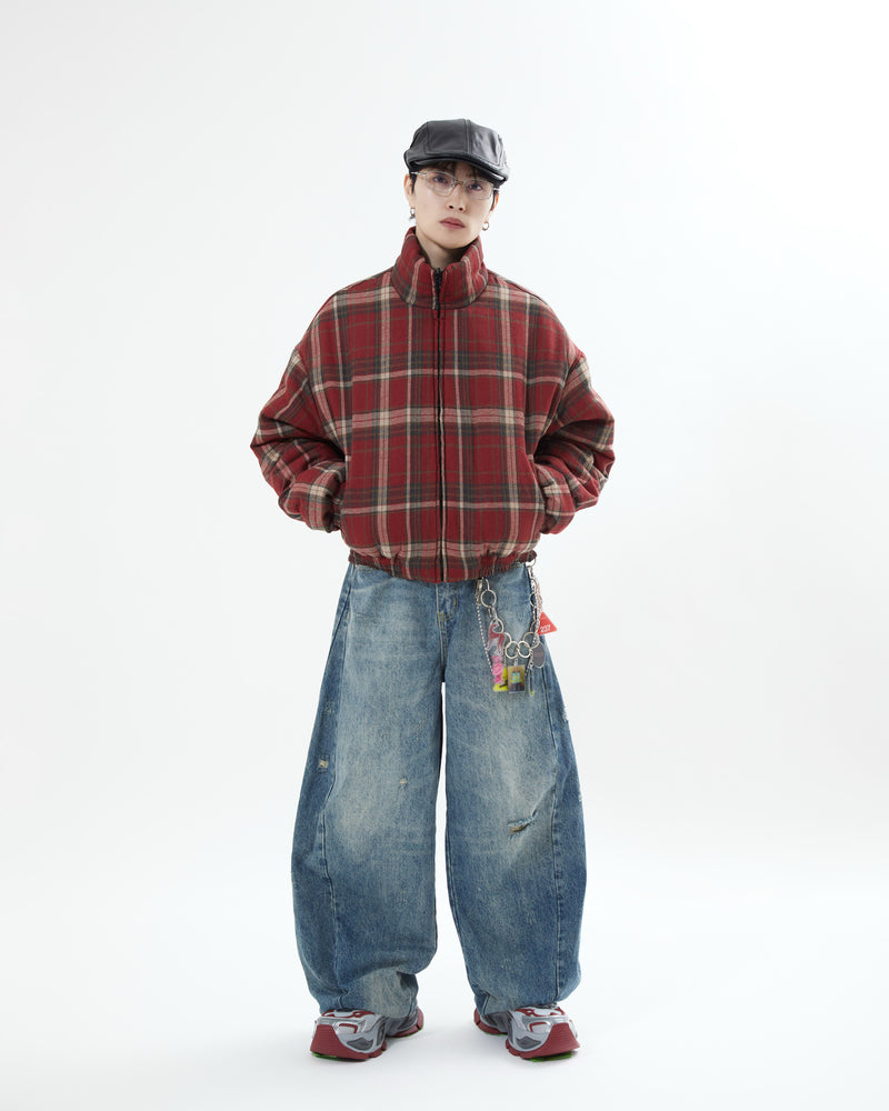 【10日以内お届け】リバーシブルチェックアウター L2142